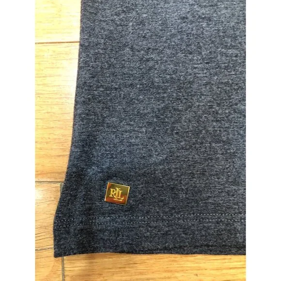 NWT Lauren Ralph Lauren Short Sleeve Stretchy Gray Contemporary Turtleneck Sz XL - Picture 4 of 9